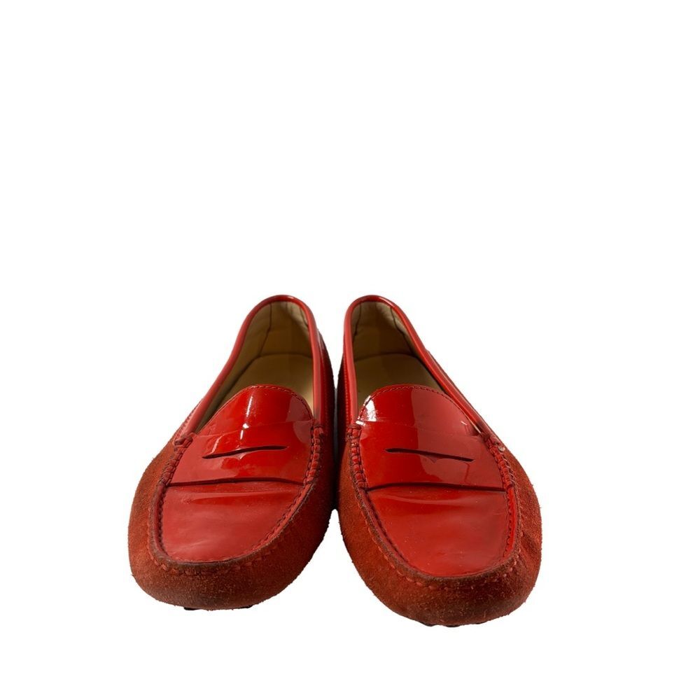 Vintage Tod’s Red Patent Leather Loafers | Italian Designer Flats